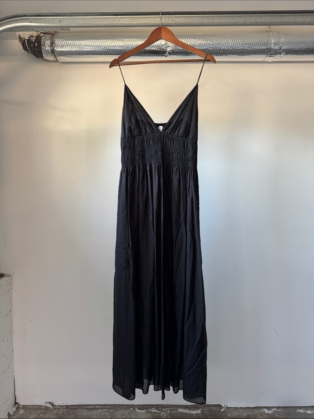Moon River Black V-Neck Spaghetti Strap Maxi Dress